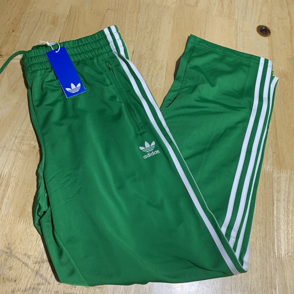 adidas Adicolor Classics Firebird Track Pants Size Small JD0184 Green/White NWT - Picture 1 of 7